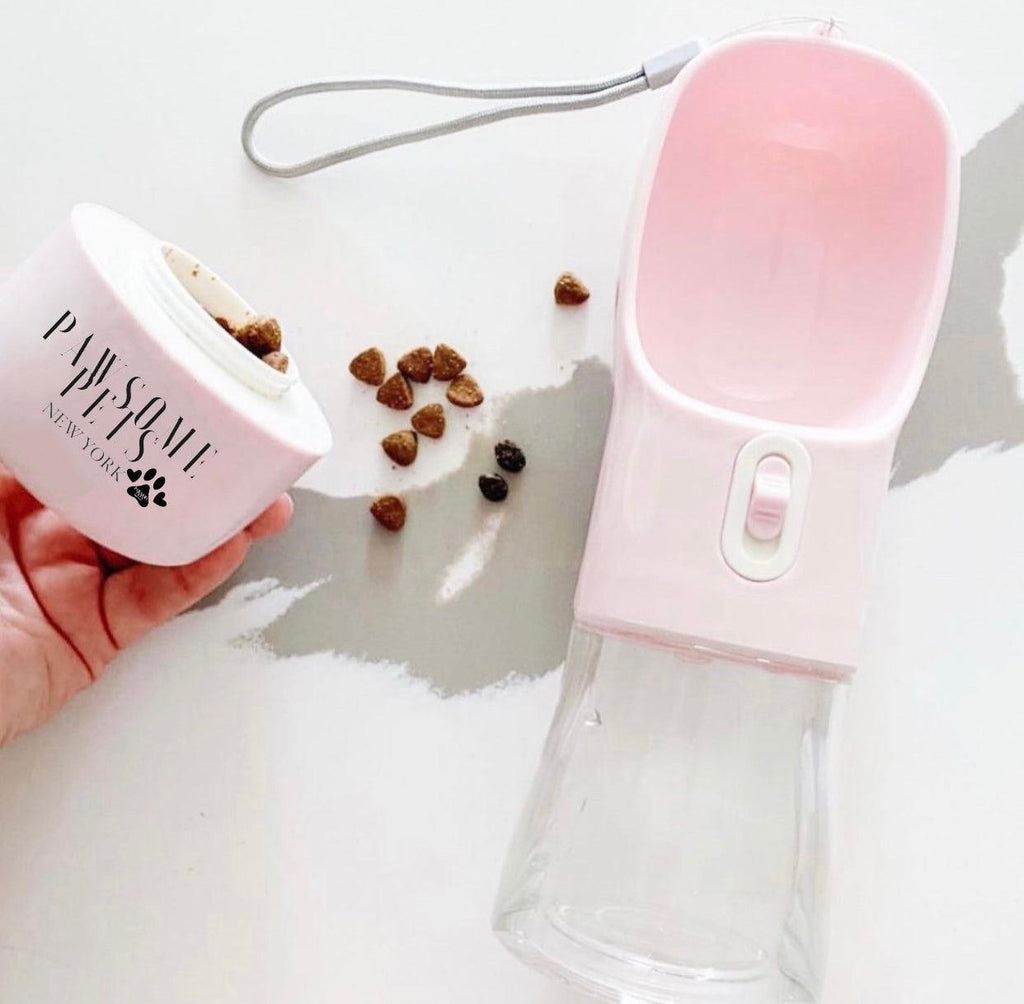 2-in-1-tragbarer Futterautomat für Haustiere