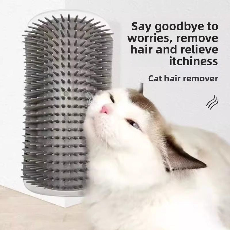 Katzen-Eckbürste mit Massageborsten