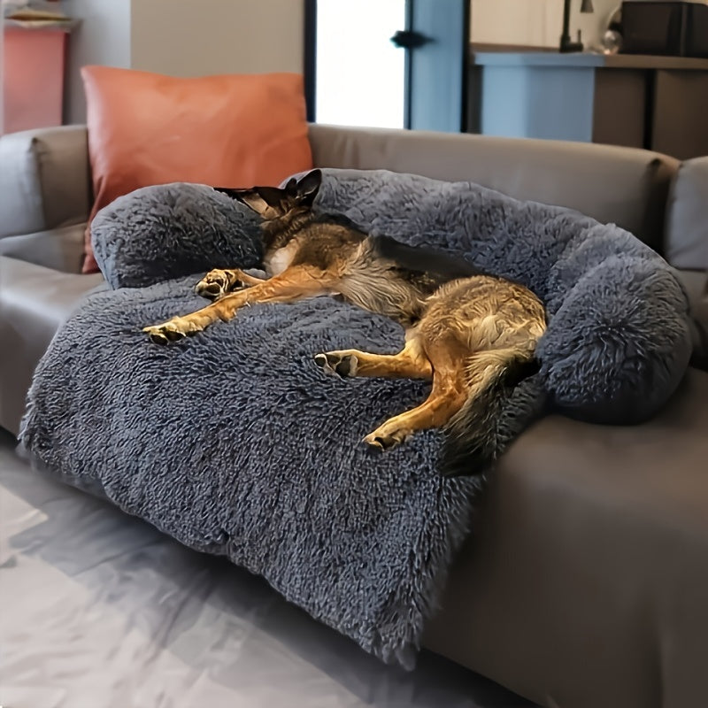 Plüsch-Haustiersofa mit Nackenkissen – 105x90 cm | Koller SnugglePets