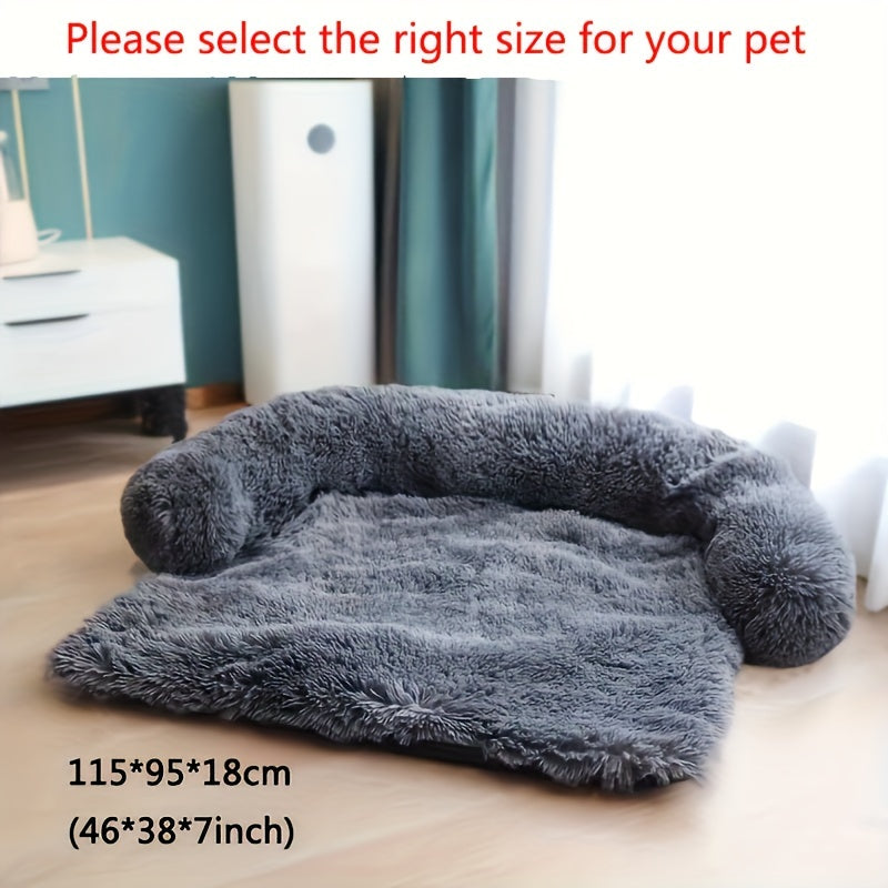 Plüsch-Haustiersofa mit Nackenkissen – 105x90 cm | Koller SnugglePets