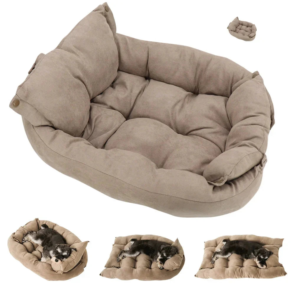 3-in-1 Pet Bed – Nest, Mat & Sofa