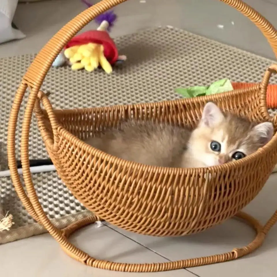 Kuscheliges Katzenkorb-Nest | Hängematte & Höhlenbett für Katzen – wasserdicht