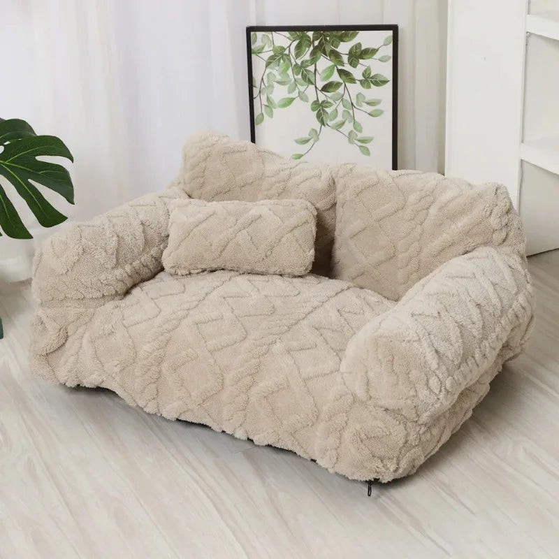 PawRelax™ Donut Rim Plush Bed – Soft, Safe & Anxiety-Reducing