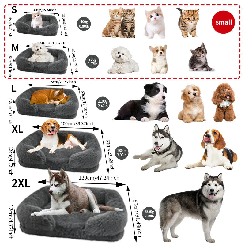 Lit orthopédique pour chiens de grande taille – Respirant, lavable, polaire, M–XXL