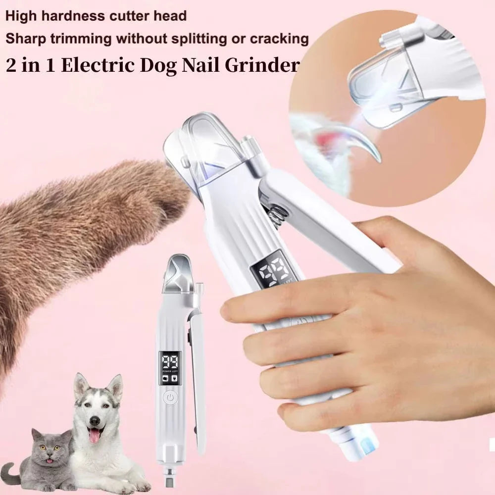 2-in-1 Elektrische Krallenpflege für Hunde & Katzen mit LED