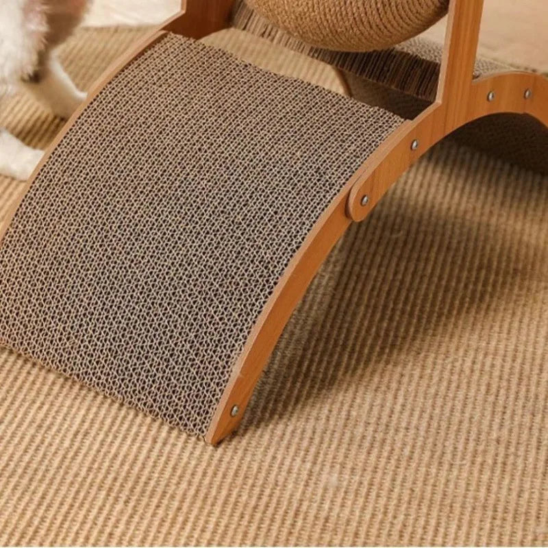 2-in-1 Katzen-Kratzball aus Holz