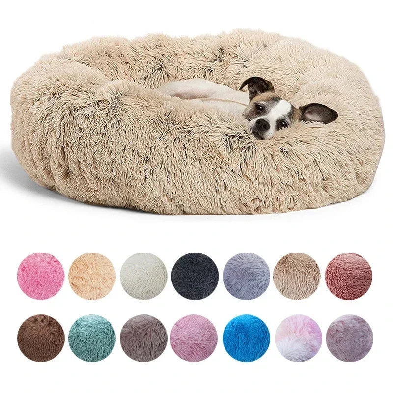 Rundes Haustierbett – Superweich & Plüsch | Für Hunde & Katzen | Ganzjahres-Komfort