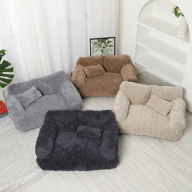 PawRelax™ Donut Rim Plush Bed – Soft, Safe & Anxiety-Reducing