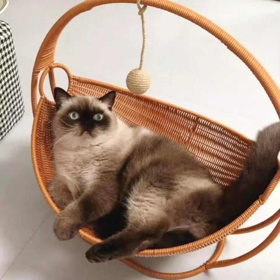 Kuscheliges Katzenkorb-Nest | Hängematte & Höhlenbett für Katzen – wasserdicht