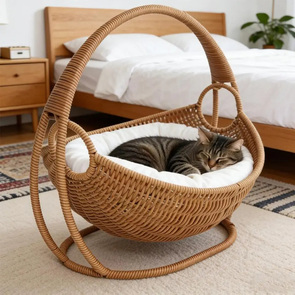 Kuscheliges Katzenkorb-Nest | Hängematte & Höhlenbett für Katzen – wasserdicht