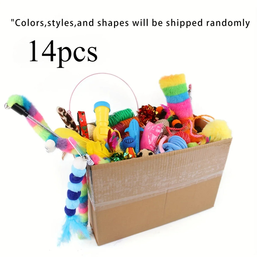 Katzenspielzeug-Mixpaket 14 Stück.