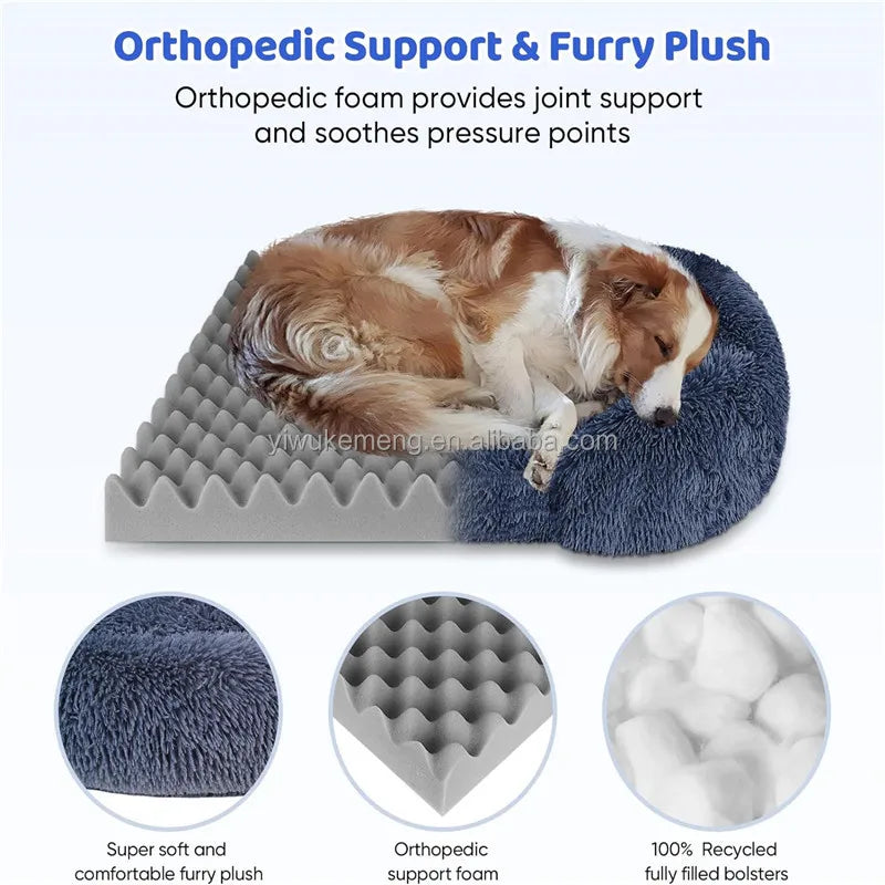 Lit orthopédique pour chiens de grande taille – Respirant, lavable, polaire, M–XXL