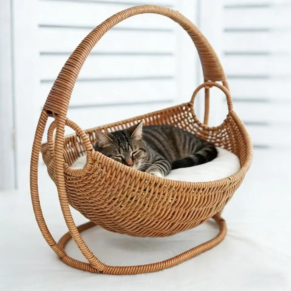 Kuscheliges Katzenkorb-Nest | Hängematte & Höhlenbett für Katzen – wasserdicht