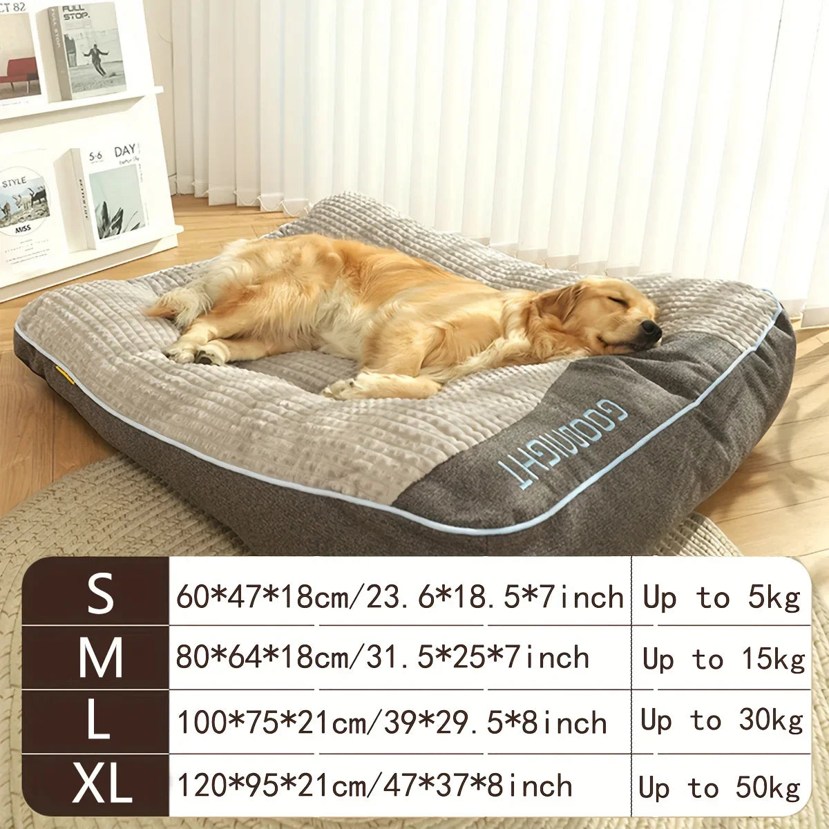 Lit orthopédique pour chien extra épais – grands chiens et chiens âgés