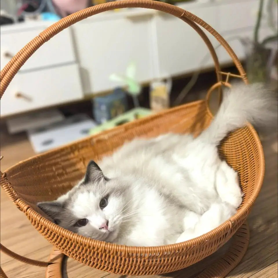 Kuscheliges Katzenkorb-Nest | Hängematte & Höhlenbett für Katzen – wasserdicht