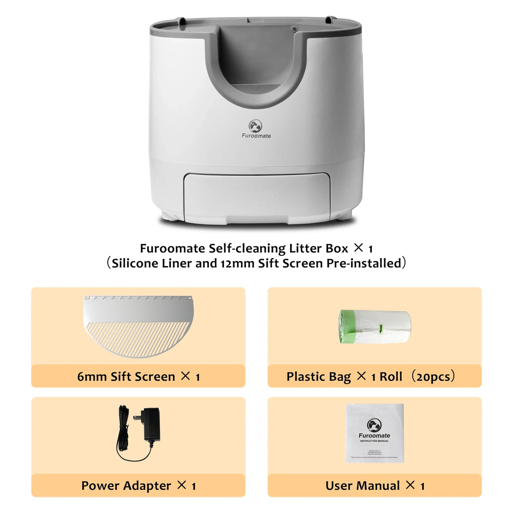 Selbstreinigende Katzentoilette – Offenes Design mit Sicherheitssensoren