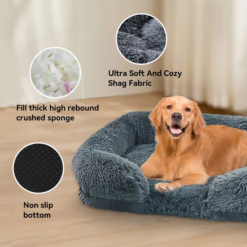 Lit orthopédique pour chiens de grande taille – Respirant, lavable, polaire, M–XXL
