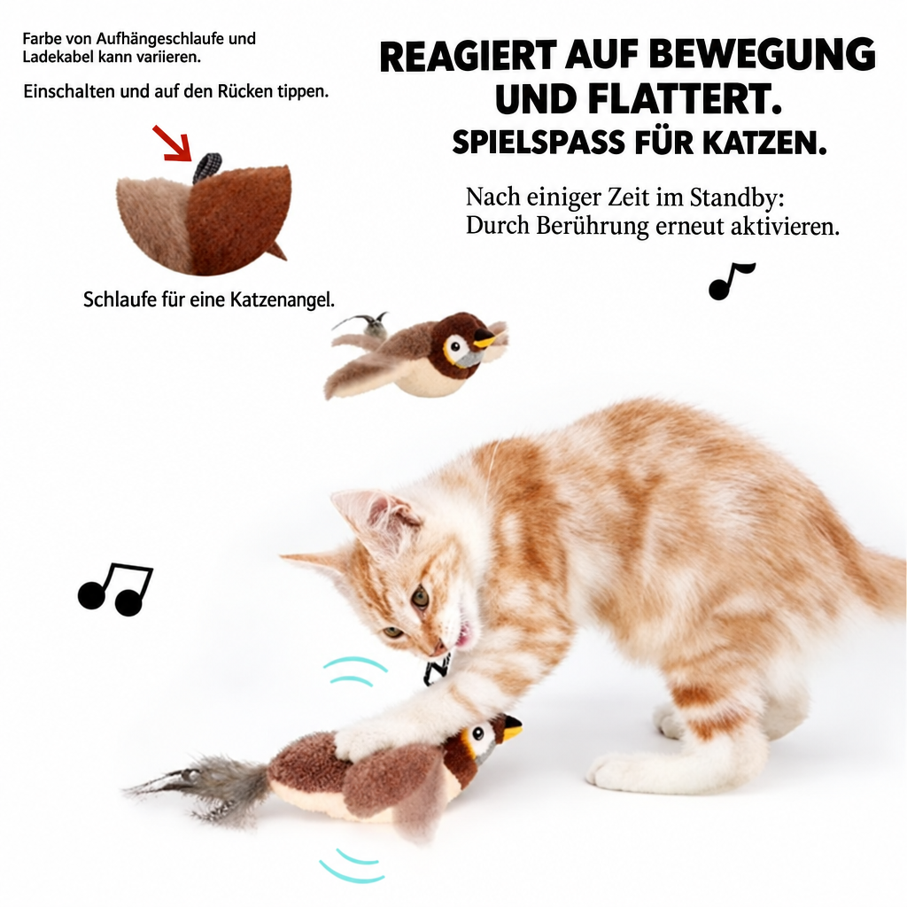 Anwendungshinweise zum Vogelspielzeug auf Deutsch
