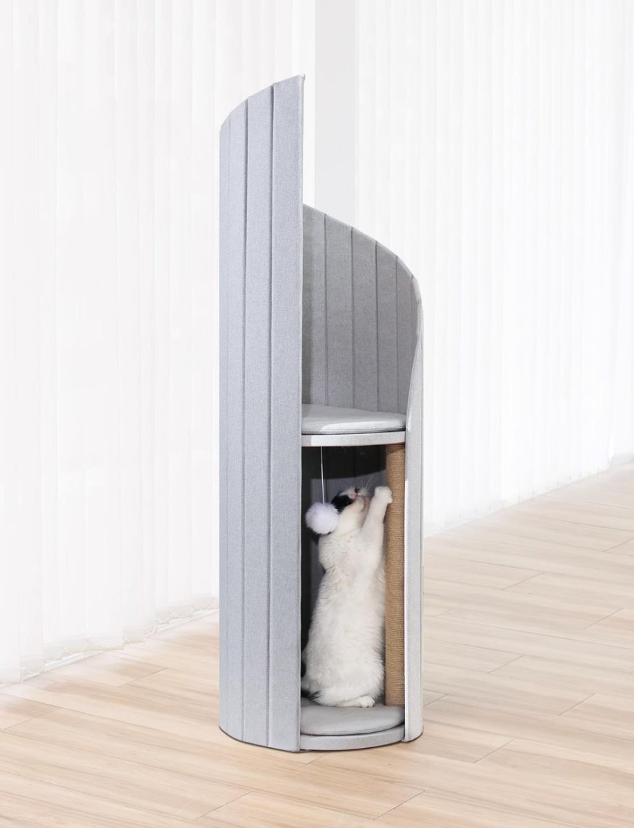 Eleganter Katzenturm Grau