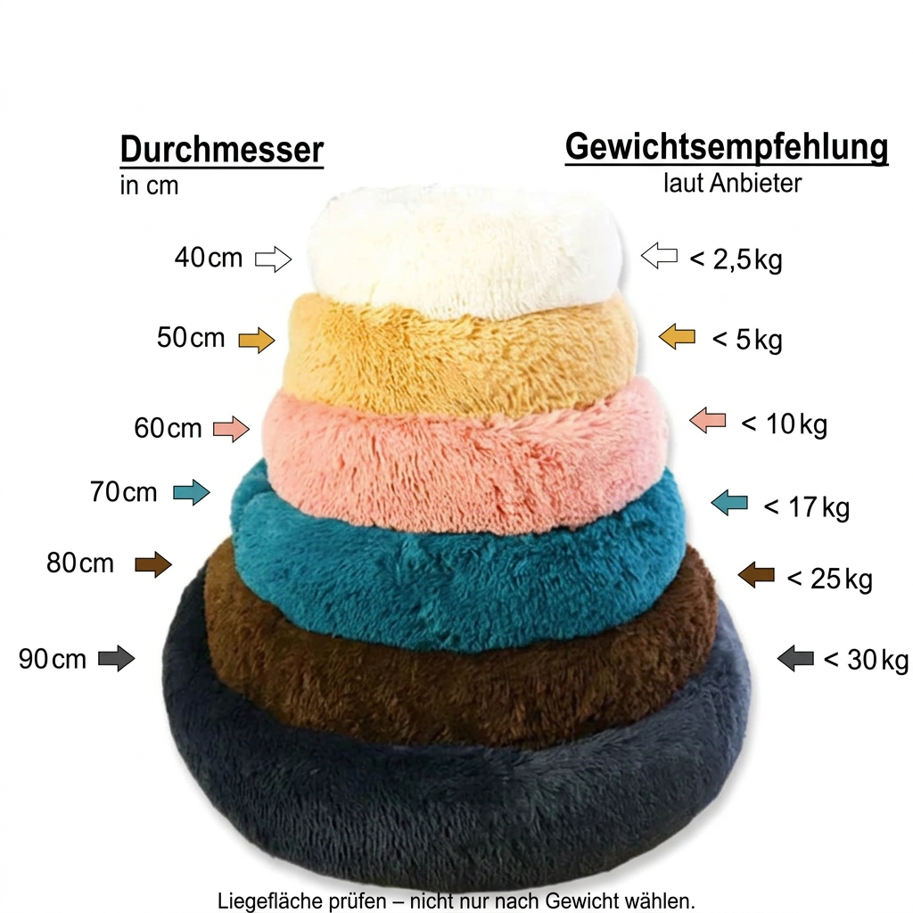 Grössenübersicht auf Deutsch
