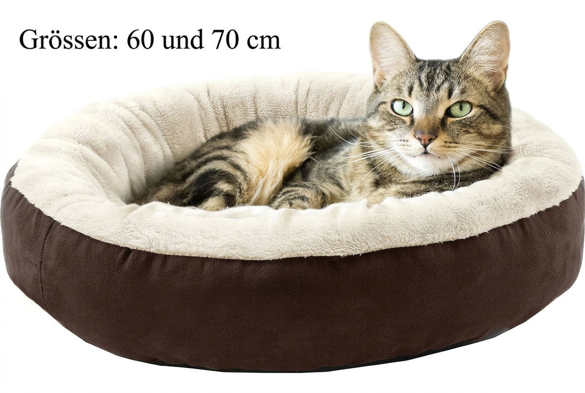 Kaffeebraunes Bett mit deutscher Beschriftung