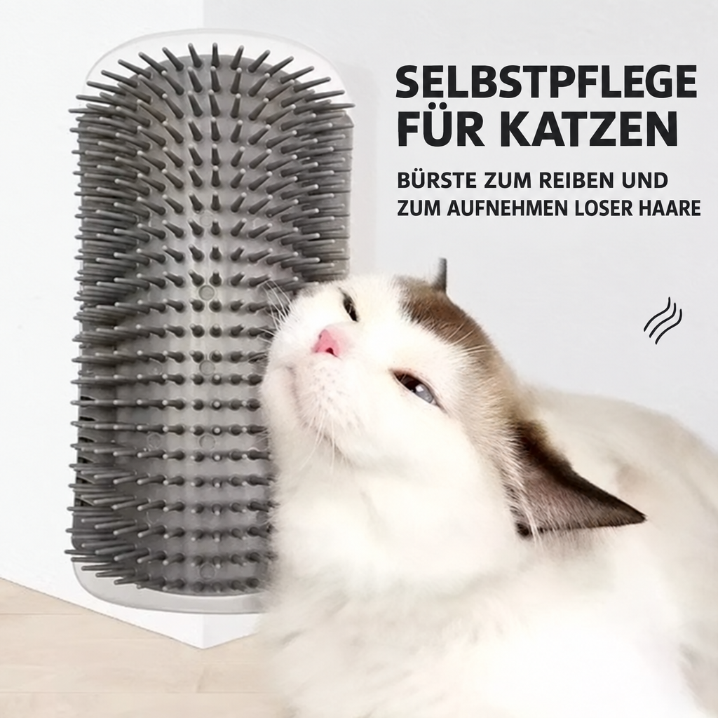Katzen-Selbstpflegebürste mit deutscher Beschriftung