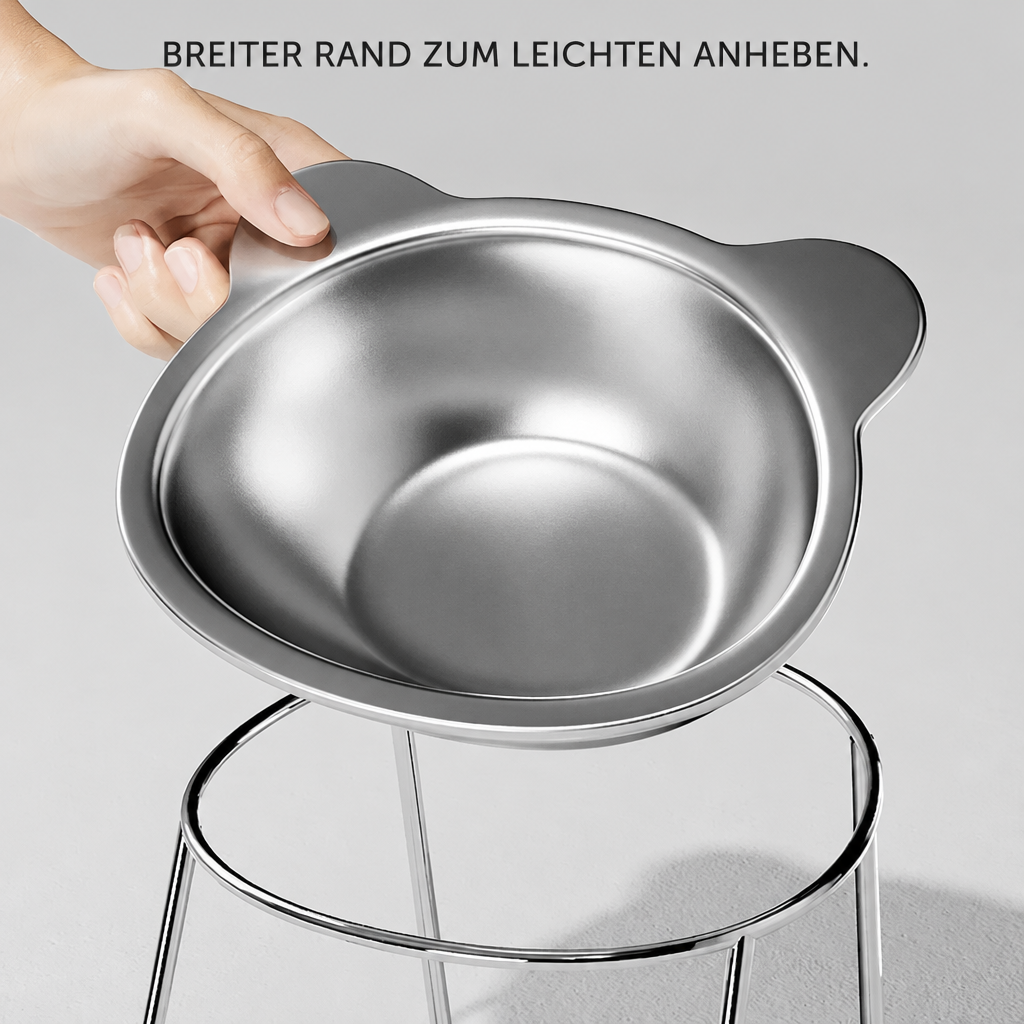 Napf mit deutscher Beschriftung zum breiten Rand