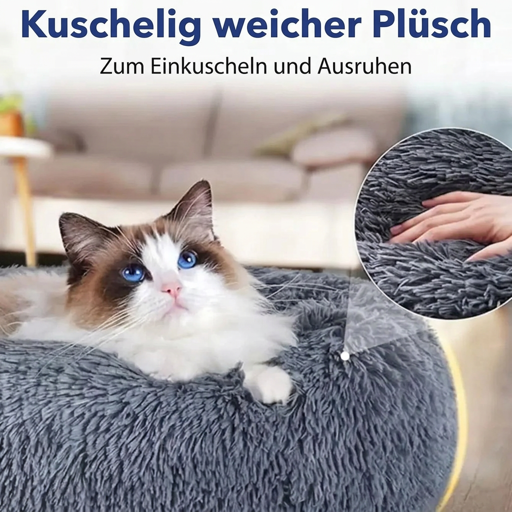Plüschbett mit deutscher Beschriftung