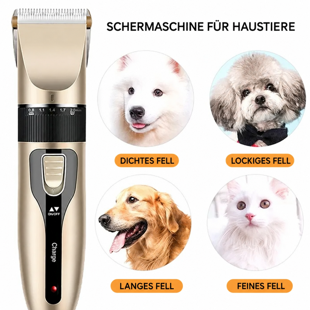 Schermaschine und Felltypen auf Deutsch