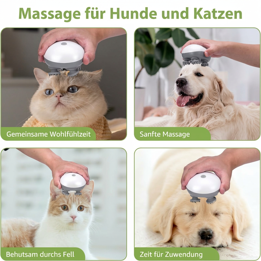 Tiermassage mit deutscher Beschriftung