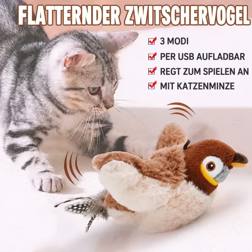 Vogelspielzeug mit deutschen Funktionsangaben